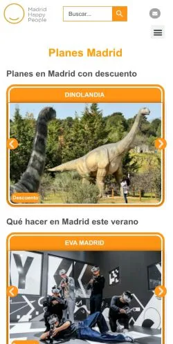 Anteprima del sito Madrid Happy People, media di Spagna per articoli sponsorizzati