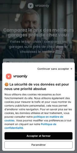 Vorschau der Website Vroomly, Medium aus Frankreich für gesponserte Artikel