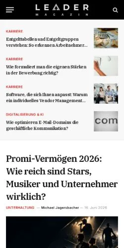 Anteprima del sito LeaderMagazin, media di Germania per articoli sponsorizzati