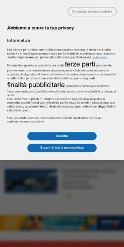 Voorbeeld van de site Amici di Casa, medium uit Italië voor gesponsorde artikelen