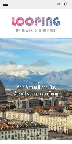 Anteprima del sito Looping Magazin, media di Germania per articoli sponsorizzati