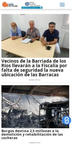Anteprima del sito BurgosNoticias, media di Spagna per articoli sponsorizzati