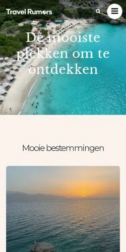 스폰서 기사용 네덜란드 매체 Travel Rumors 사이트 미리보기