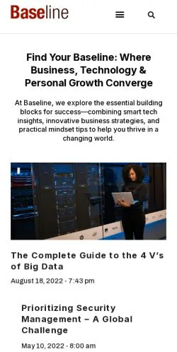 Vorschau der Website Baseline Magazine, Medium aus Vereinigte Staaten für gesponserte Artikel