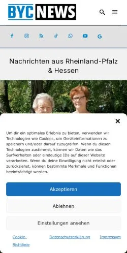 Anteprima del sito BYC-News, media di Germania per articoli sponsorizzati