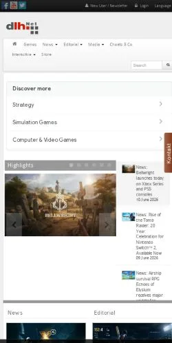 Aperçu du site Dlh, média de Allemagne pour articles sponsorisés