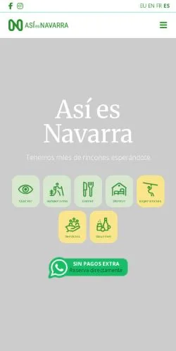 Anteprima del sito Turismo En Navarra, media di Spagna per articoli sponsorizzati