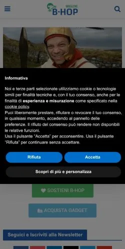 Anteprima del sito B-Hop, media di Italia per articoli sponsorizzati