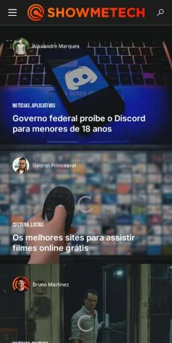 スポンサード記事向けのブラジルメディア、Showmetechのサイトプレビュー
