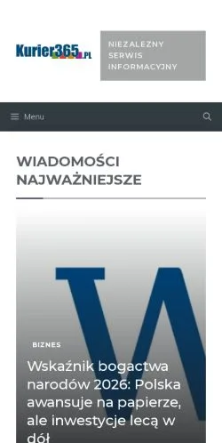 Anteprima del sito Kurier365, media di Polonia per articoli sponsorizzati