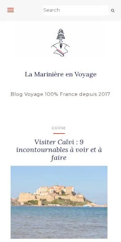 Anteprima del sito La Marinière en Voyage, media di Francia per articoli sponsorizzati