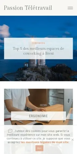 Anteprima del sito Passion Télétravail, media di Francia per articoli sponsorizzati