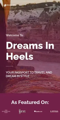 Sponsorlu makaleler için Amerika Birleşik Devletleri medyası Dreams In Heels sitesinin önizlemesi
