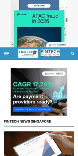 Anteprima del sito FintechNewsSG, media di Stati Uniti per articoli sponsorizzati
