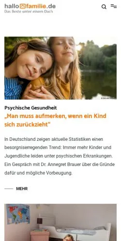 Anteprima del sito HalloFamilie, media di Germania per articoli sponsorizzati
