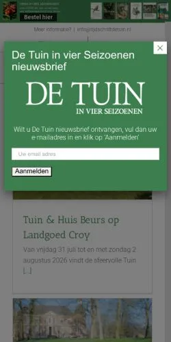 Anteprima del sito De Tuin In Vier Seizoenen, media di Paesi Bassi per articoli sponsorizzati