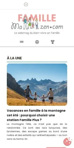스폰서 기사용 프랑스 매체 Mafamillezen 사이트 미리보기