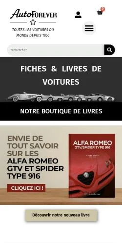 Preview of the Auto Forever website, a media outlet in France for sponsored articles