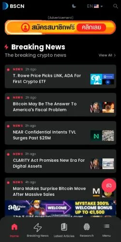 Anteprima del sito BSCN, media di Stati Uniti per articoli sponsorizzati