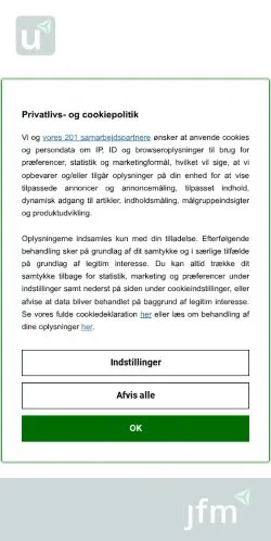 Anteprima del sito Ugeavisen, media di Danimarca per articoli sponsorizzati