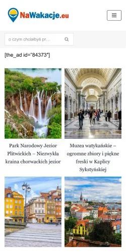 Anteprima del sito NaWakacje, media di Polonia per articoli sponsorizzati