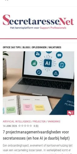 Anteprima del sito SecretaresseNet, media di Paesi Bassi per articoli sponsorizzati