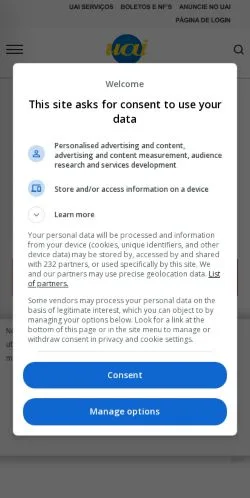 Podgląd witryny Portal UAI, medium z kraju Brazylia do artykułów sponsorowanych