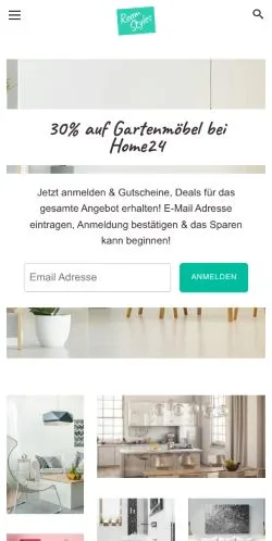 Forhåndsvisning av nettstedet Roomstyles, medium fra Tyskland for sponsede artikler