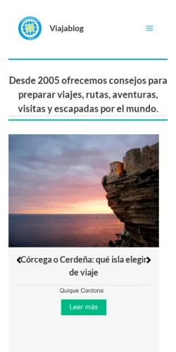 Anteprima del sito Viajablog, media di Spagna per articoli sponsorizzati