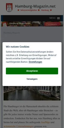 Anteprima del sito Hamburg Magazin, media di Germania per articoli sponsorizzati