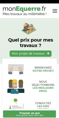 スポンサード記事向けのフランスメディア、MonEquerreのサイトプレビュー
