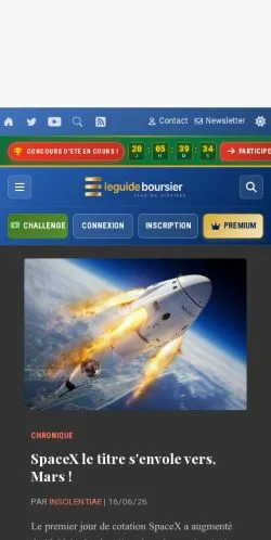 Anteprima del sito LeGuideBoursier, media di Francia per articoli sponsorizzati