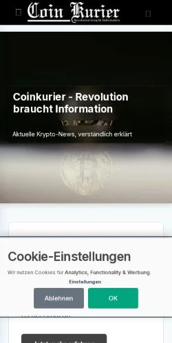 Anteprima del sito Coin Kurier, media di Germania per articoli sponsorizzati