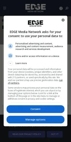 スポンサード記事向けのアメリカ合衆国メディア、EDGE Media Networkのサイトプレビュー