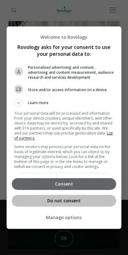 Anteprima del sito Rovology, media di Stati Uniti per articoli sponsorizzati