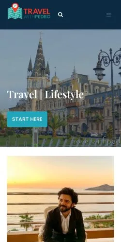 스폰서 기사용 영국 매체 Travel With Pedro 사이트 미리보기