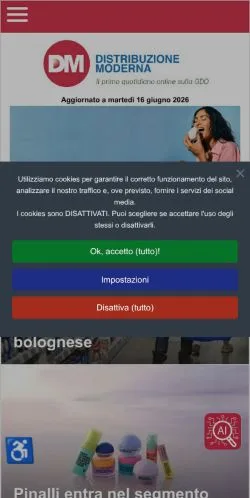 Anteprima del sito Distribuzione Moderna, media di Italia per articoli sponsorizzati