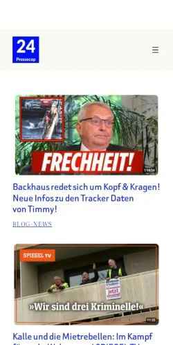 Aperçu du site Pressecop24, média de Allemagne pour articles sponsorisés