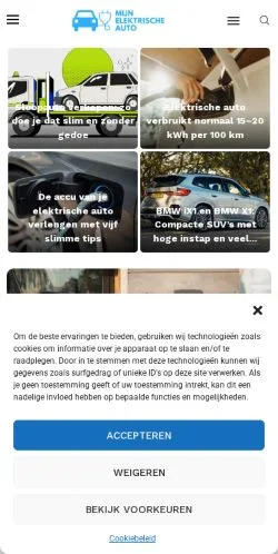 Anteprima del sito MijnElektrischeAuto, media di Paesi Bassi per articoli sponsorizzati