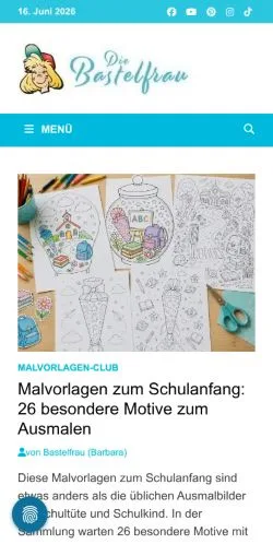 Podgląd witryny Bastelfrau, medium z kraju Niemcy do artykułów sponsorowanych