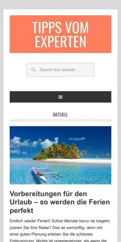 Anteprima del sito Tipps Vom Experten, media di Germania per articoli sponsorizzati