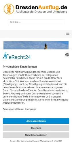 스폰서 기사용 독일 매체 Dresden Ausflug 사이트 미리보기