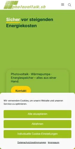Anteprima del sito Photovoltaik SH, media di Germania per articoli sponsorizzati