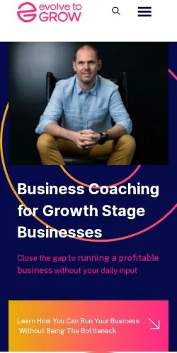Sponsorlu makaleler için Avustralya medyası Evolve To Grow sitesinin önizlemesi
