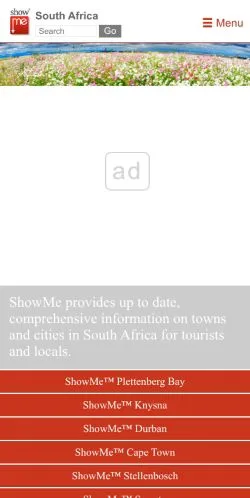 Anteprima del sito ShowMe South Africa, media di Stati Uniti per articoli sponsorizzati