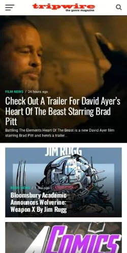 Anteprima del sito TRIPWIRE MAGAZINE, media di Regno Unito per articoli sponsorizzati