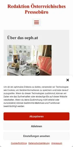 スポンサード記事向けのオーストリアメディア、Österreichisches Pressebüroのサイトプレビュー