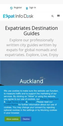 Anteprima del sito Expat Info Desk, media di Stati Uniti per articoli sponsorizzati