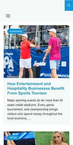 Anteprima del sito Sports Economist, media di Stati Uniti per articoli sponsorizzati