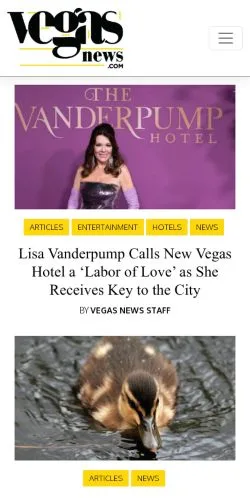 Anteprima del sito VegasNews, media di Stati Uniti per articoli sponsorizzati